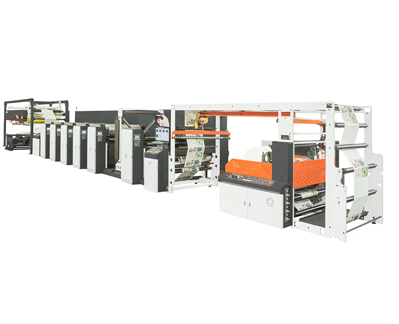 4 Warna Non-Stop Servo-Driven Horizontal Flexo Printing Machine