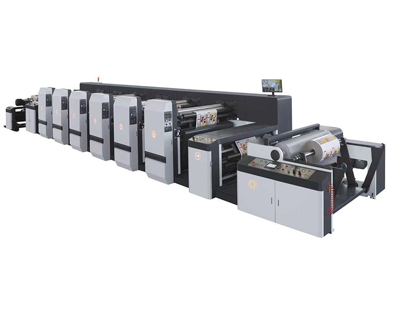 6 Warna Wide Horizontal Flexo Printing Machine