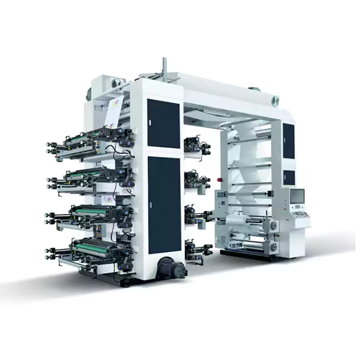 8 Warna Flexographic Paper Bag Machine Mesin Flexo Printing