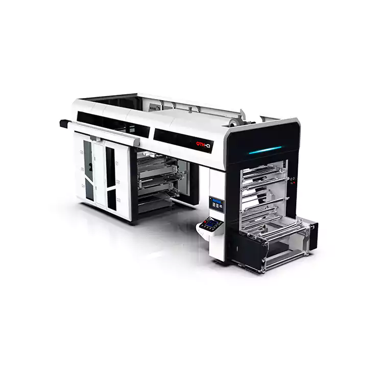 Central Drum Flexographic 6 Warna Plastik Flexo Printing Machinery