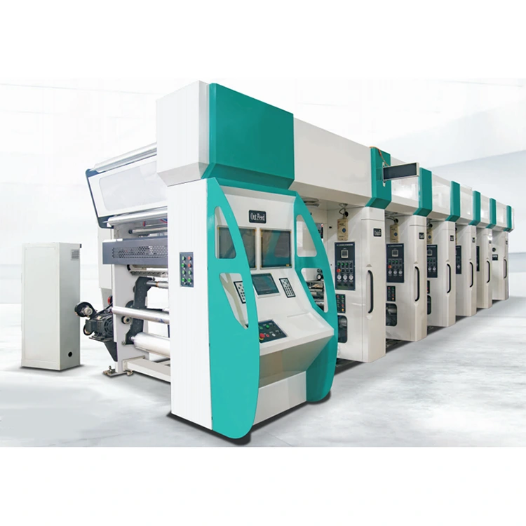 Mesin Cetak Rotogravure Otomatis Komputerisasi Motor Vektor Tiga